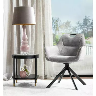 Kulatý konferenční stolek EFRAIM - černý