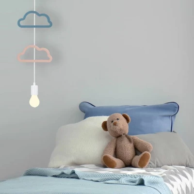 Závěsné svítidlo do dětského pokoje SINGLE 2 - 1xE27, 20W, různobarevné