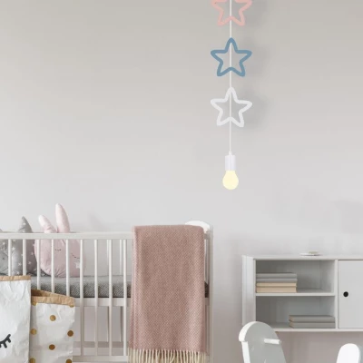 Závěsné svítidlo do dětského pokoje SINGLE 7 - 1xE27, 20W, různobarevné