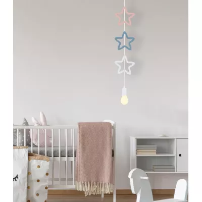 Závěsné svítidlo do dětského pokoje SINGLE 7 - 1xE27, 20W, různobarevné