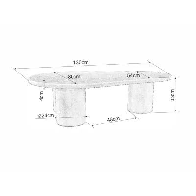 Designový konferenční stolek CHRISTOPH - šedý