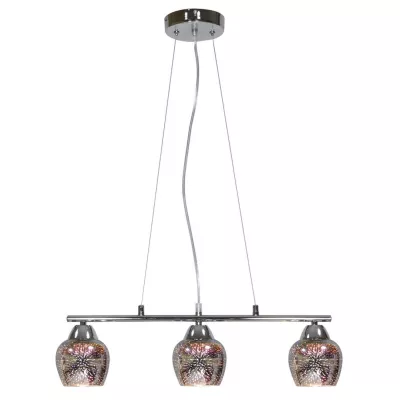 Závěsné designové světlo nad jídelní stůl SIRIUS - 3xE27, 60W, chromované