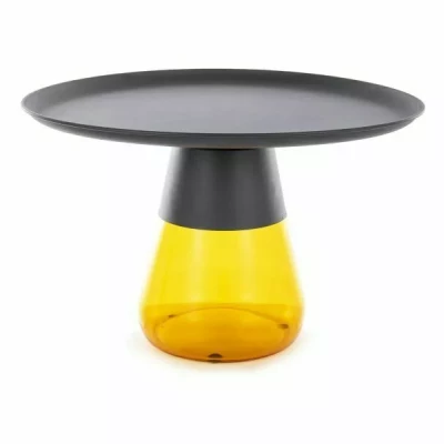 Odkládací stolek ANAVA 2 - černý / oranžový