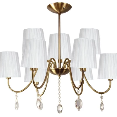 Závěsné svítidlo v glamour stylu SORENTO - 9xE14, 40W, patina / bílé