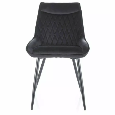 Čalouněná jídelní židle MAELIE - černá