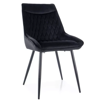 Čalouněná jídelní židle MAELIE - černá