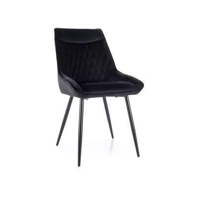 Čalouněná jídelní židle MAELIE - černá