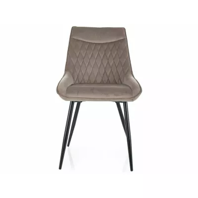 Čalouněná jídelní židle MAELIE - béžová / černá