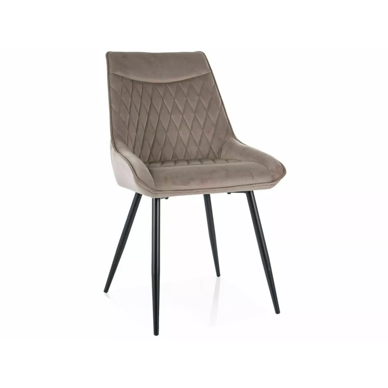 Čalouněná jídelní židle MAELIE - béžová / černá