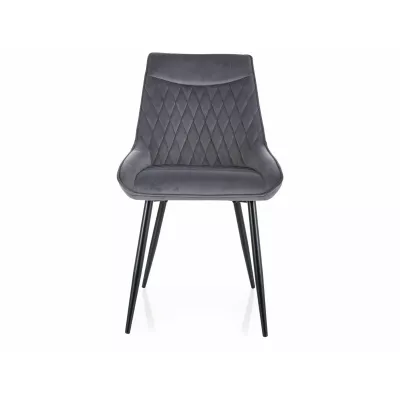 Čalouněná jídelní židle MAELIE - šedá / černá