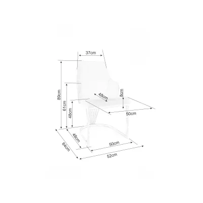 Designová jídelní židle VALBURKA - béžová / zlatá