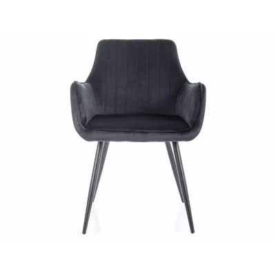 Čalouněná jídelní židle VANGELI - černá