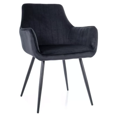 Čalouněná jídelní židle VANGELI - černá