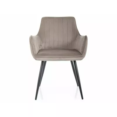 Čalouněná jídelní židle VANGELI - béžová / černá