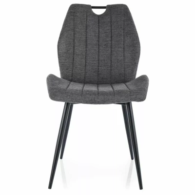 Čalouněná židle ANIKA - tmavě šedá / černá