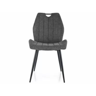 Čalouněná židle ANIKA - tmavě šedá / černá