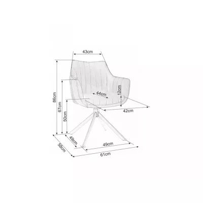 Otočná židle OTO 1 - hnědá / černá