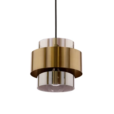 Moderní závěsné osvětlení SPIEGA - 1xE27, 60W, černé / mosazné