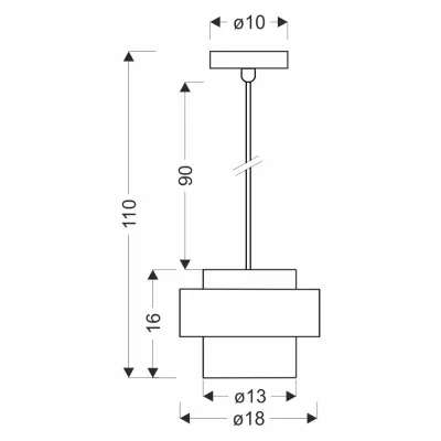 Moderní závěsné osvětlení SPIEGA - 1xE27, 60W, černé / mosazné
