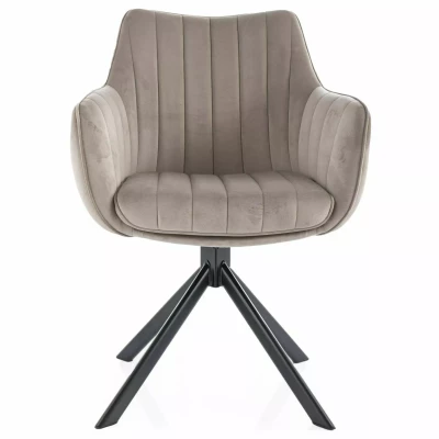 Otočná židle OTO 1 - tmavě béžová / černá