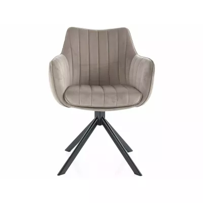 Otočná židle OTO 1 - tmavě béžová / černá