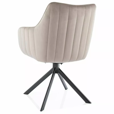 Otočná židle OTO 1 - tmavě béžová / černá