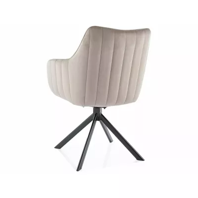 Otočná židle OTO 1 - tmavě béžová / černá