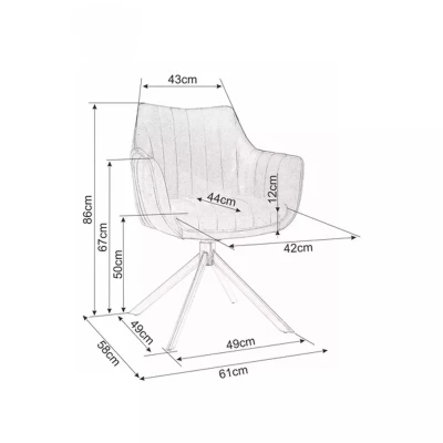 Otočná židle OTO 1 - béžová / černá