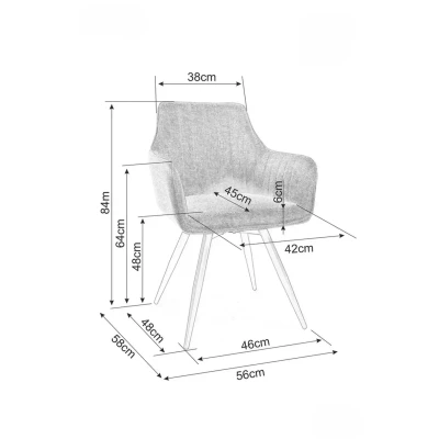 Jídelní židle OTO - béžová / černá