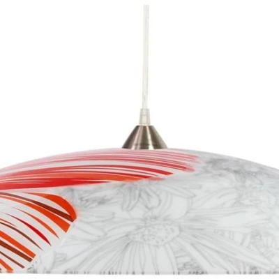 Závěsné osvětlení SPRING - 1xE27, 60W, červené / bílé