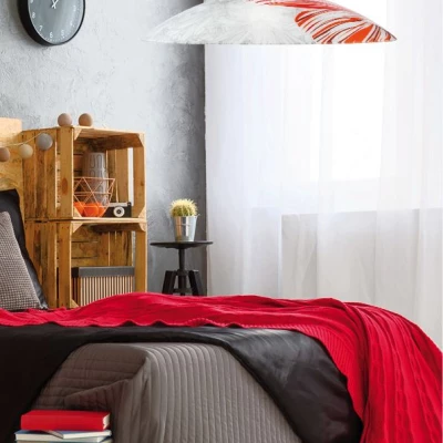 Závěsné osvětlení SPRING - 1xE27, 60W, červené / bílé