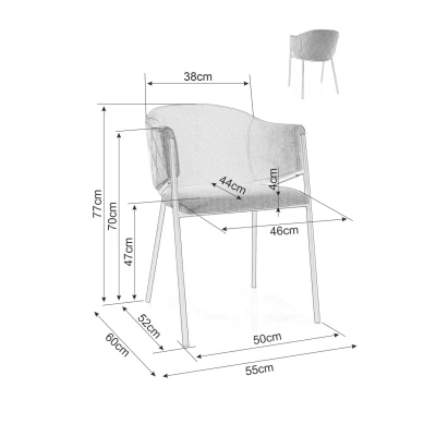 Elegantní jídelní židle TERESIE - šedá / černá