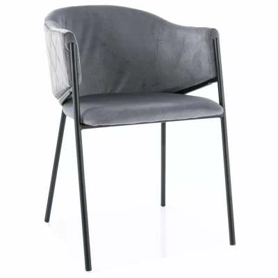 Elegantní jídelní židle TERESIE - šedá / černá