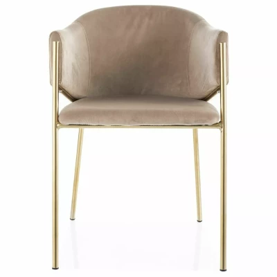 Elegantní jídelní židle TERESIE - béžová / zlatá