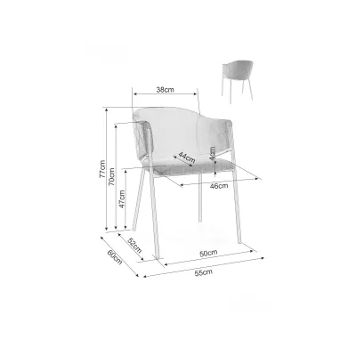 Elegantní jídelní židle TERESIE - béžová / zlatá