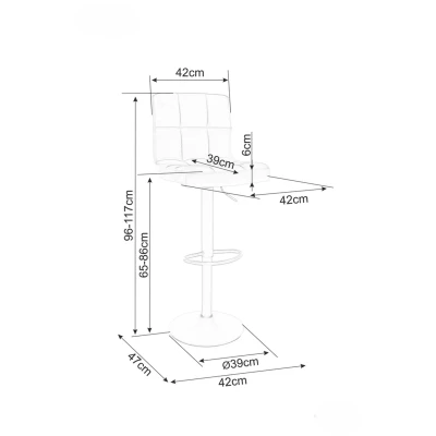 Barová židle LEONORA - černá