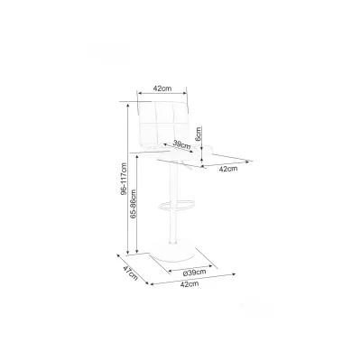 Barová židle LEONORA - tmavě béžová / černá