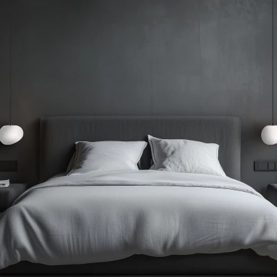 Závěsné svítidlo v japandi stylu STONES - 1xE27, 40W, 20cm, černé / bílé