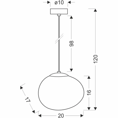 Závěsné svítidlo v japandi stylu STONES - 1xE27, 40W, 20cm, černé / bílé