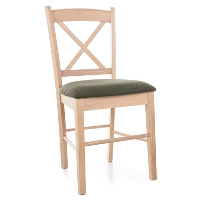 Jídelní židle MAISIE - dub / zelená