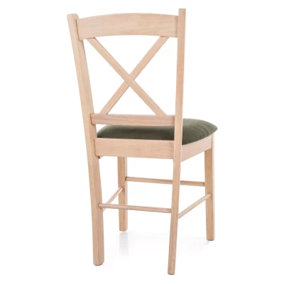 Jídelní židle MAISIE - dub / zelená