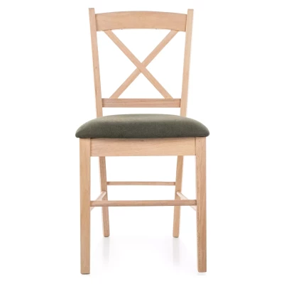 Jídelní židle MAISIE - dub / zelená