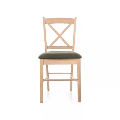 Jídelní židle MAISIE - dub / zelená