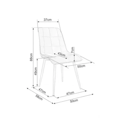 Čalouněná jídelní židle LYA 5 - světle béžová / kašmír