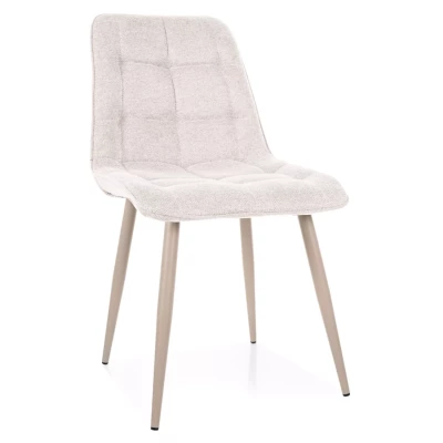 Čalouněná jídelní židle LYA 5 - světle béžová / kašmír