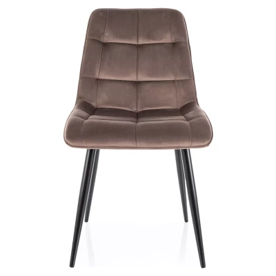 Čalouněná jídelní židle LYA - cappucino / černá