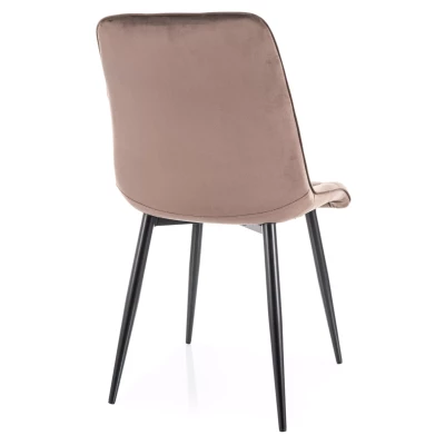 Čalouněná jídelní židle LYA - cappucino / černá