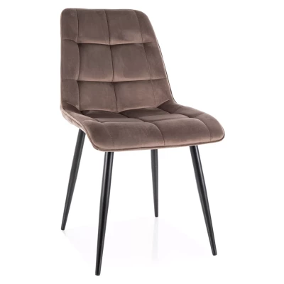 Čalouněná jídelní židle LYA - cappucino / černá