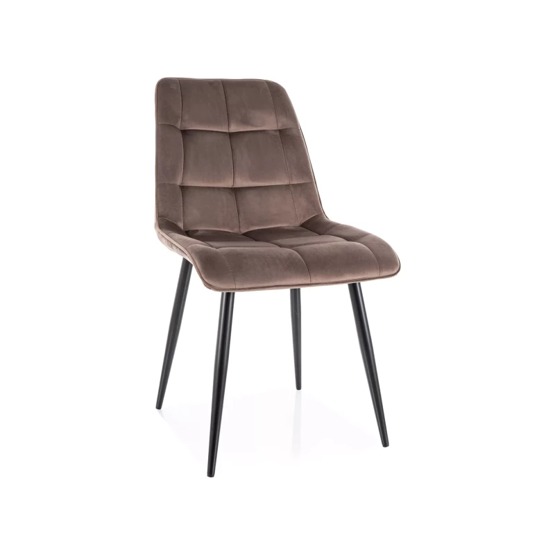 Čalouněná jídelní židle LYA - cappucino / černá