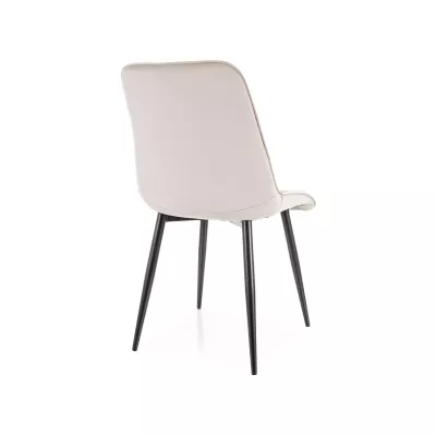 Čalouněná jídelní židle LYA - světle béžová / černá